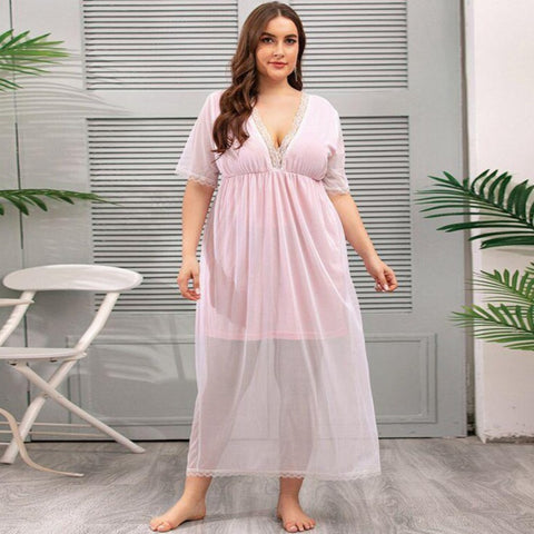 Pink Lace and Yarn Nightgown