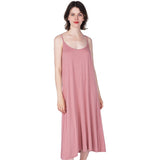 Plus Comfortable Cotton Long Spaghetti Strap Nightgown