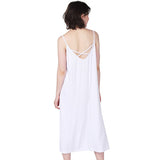 Plus Comfortable Cotton Long Spaghetti Strap Nightgown
