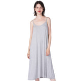 Plus Comfortable Cotton Long Spaghetti Strap Nightgown