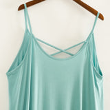 Plus Comfortable Cotton Long Spaghetti Strap Nightgown