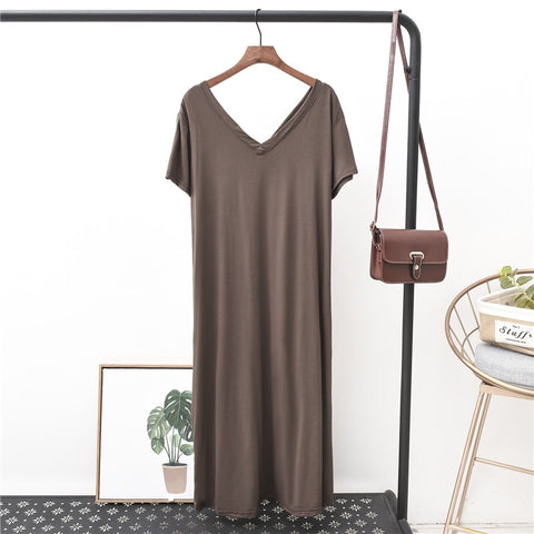 Basic Loose Long Nightgown