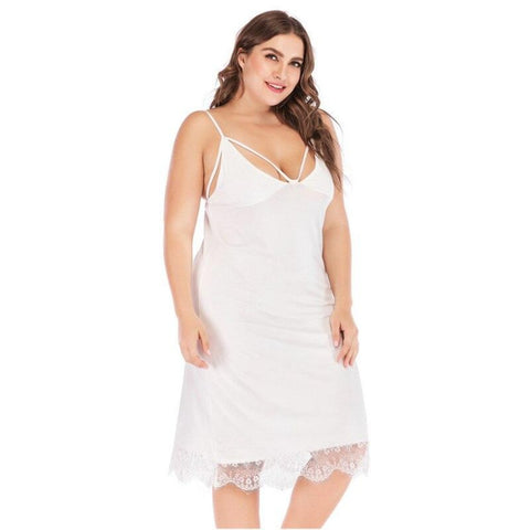 Faux Silk and Lace Pretty Nightdress