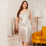 Plus Size Soft Silky Long Night dress