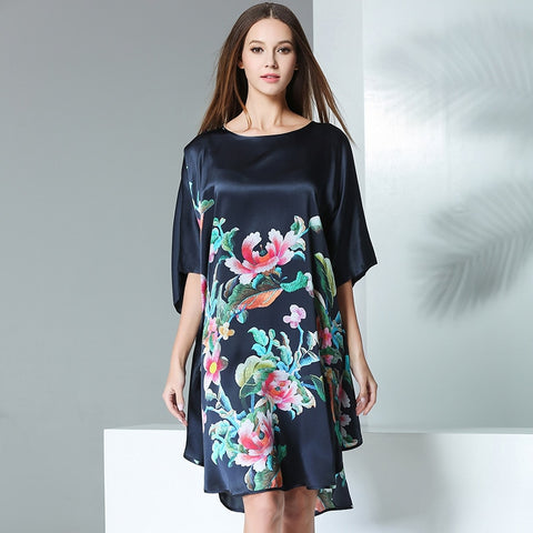 Pure Silk Knee-Length Nightdress