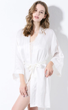 Pure Silk Deep V-Neck Robe and Gown