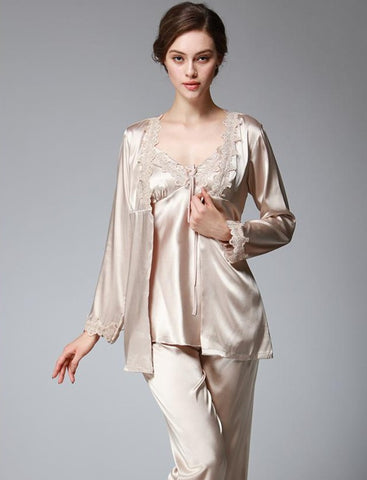 Beige Silky Smooth Sleepwear Set