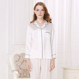 Pure Silk pajamas set with long sleeve top