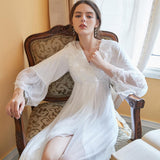 Vintage Style White Cotton Nightgown