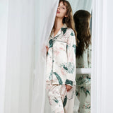 Pure Silk Elegant Floral Pajama Set