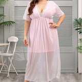 Pink Lace and Yarn Nightgown