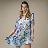 Pure Silk Loose Casual Butterfly Print Nightdress
