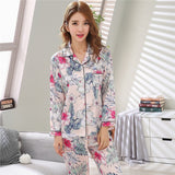 Synthetic Silk Dainty Pajamas Set