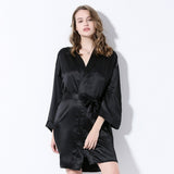 Pure Silk Deep V-Neck Robe and Gown