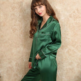 Pure Silk pajamas set with long sleeve top