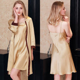 Pure Silk Nightdress/Dressing Gown Set