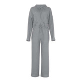 Knitted Pajama Set with Hooded Top