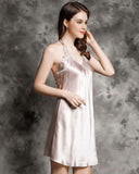 Pure Silk Embroidered Nightgown
