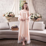 Vintage Style Long Elegant Nightgown and Robe Set