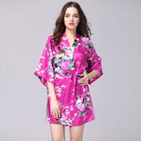 Floral Satin Robe