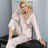 Pure Silk and Lace Pajama Set