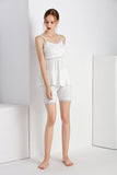 Cotton/Lace Short Pajamas with Spaghetti Strap Top